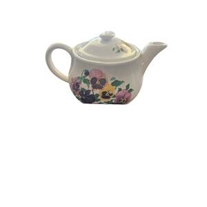 Vintage Pansy Potpourri Press Teapot with lid